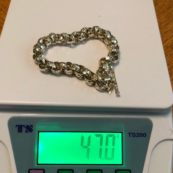 Silpada Hammered Link Sterling Silver Bracelet B1610 - Picture 15 of 15